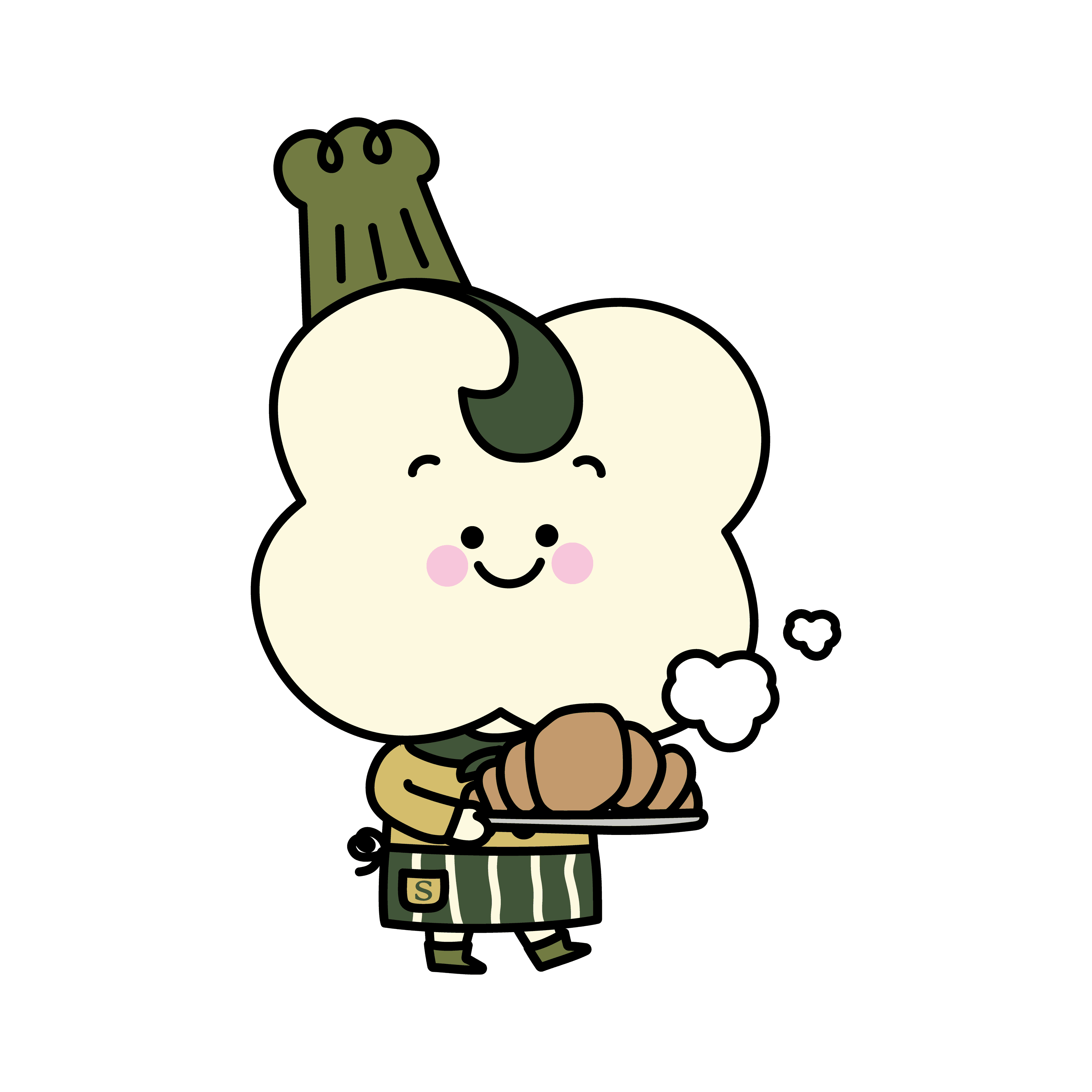 มาสคอตเสิร์ฟครัวซองต์